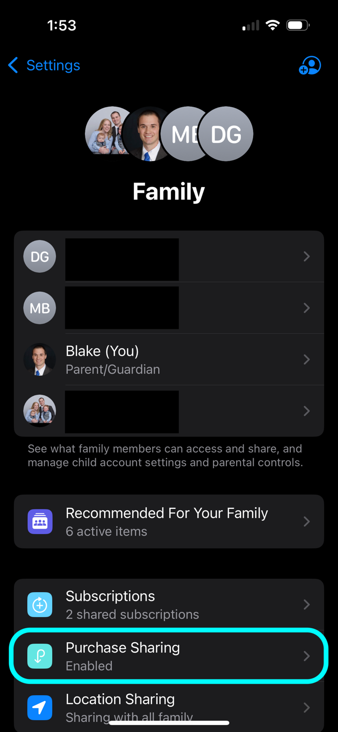 iPhone Settings screenshot, step 5 of the Help Center instructions