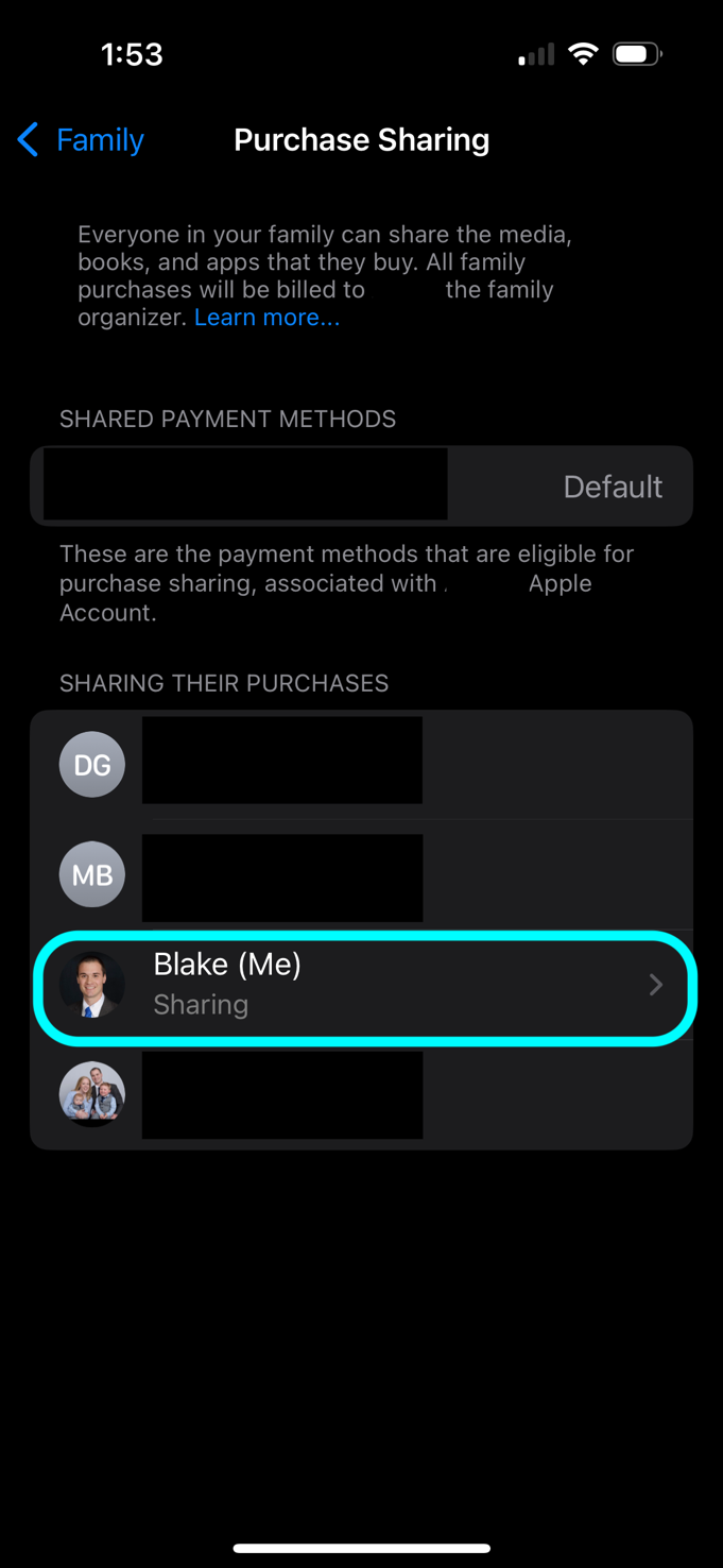 iPhone Settings screenshot, step 6 of the Help Center instructions